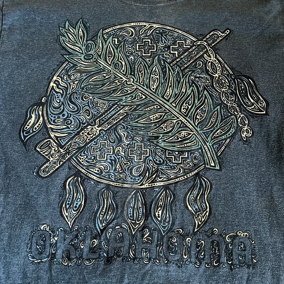 Men's Oklahoma doin fine by okies for okies heartland style tee shirt. Size M - Picture 3 of 5